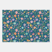 Tea Party Bruids Pasen Lente Bloemen Kleurrijk Inpakpapier Vel (Voorkant 2)