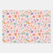 Tea Party Bruids Pasen Lente Bloemen Kleurrijk Inpakpapier Vel (Voorkant 2)