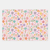 Tea Party Bruids Pasen Lente Bloemen Kleurrijk Inpakpapier Vel (Voorkant)