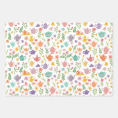 Tea Party Bruids Pasen Lente Bloemen Kleurrijk Inpakpapier Vel (Voorkant 3)