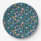 Tea Party Bruids Pasen Verjaardag Lente Bloemen Papieren Bordje (Voorkant)