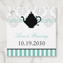 Tea Party bruiloft gunst Labels