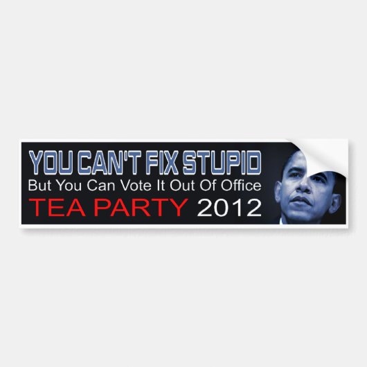 Tea Party Bumpersticker (Voorkant)