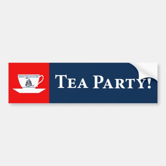 Tea Party. Bumpersticker (Voorkant)