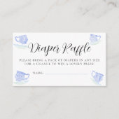 Tea Party China Kant Baby shower Luier Raffle Informatiekaartje (Voorkant)