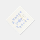 Tea Party Chinoiserie Blauw Boho Kant Vrijgezellen Servet (Hoek)