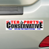 Tea Party Conservative Bumpersticker (Op auto)