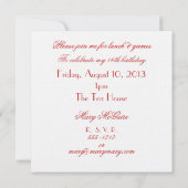 Tea Party Cupcake & Stoel Save The Date (Achterkant)