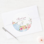 Tea Party Dank u Ronde Sticker (Envelop)