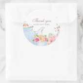 Tea Party Dank u Ronde Sticker (Tas)