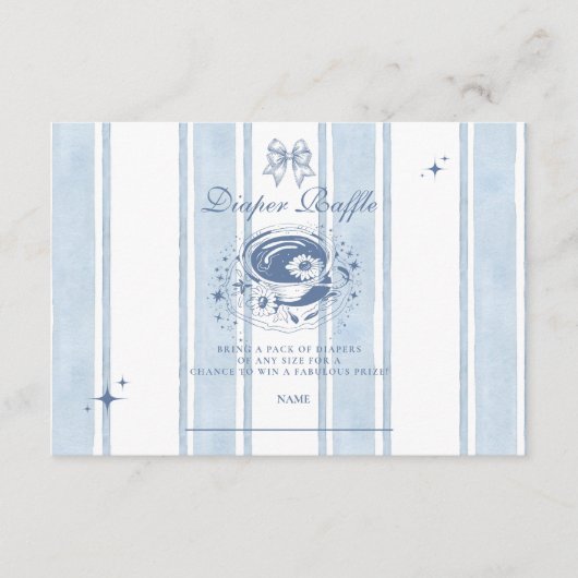 Tea Party Diapper Raffle Informatiekaartje (Voorkant)