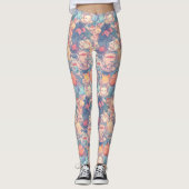 Tea party Doodle Collage Leggings (Voorkant)