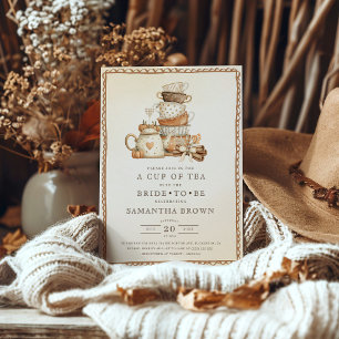 Tea Party Elegant Herfst Vrijgezellenfeest Kaart
