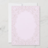 Tea Party Elegant Kant Paarse Meisje Baby shower Kaart (Achterkant)