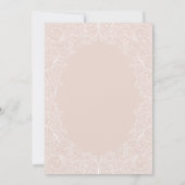 Tea Party Elegant Kant Peach Roze Meisje Baby show Kaart (Achterkant)