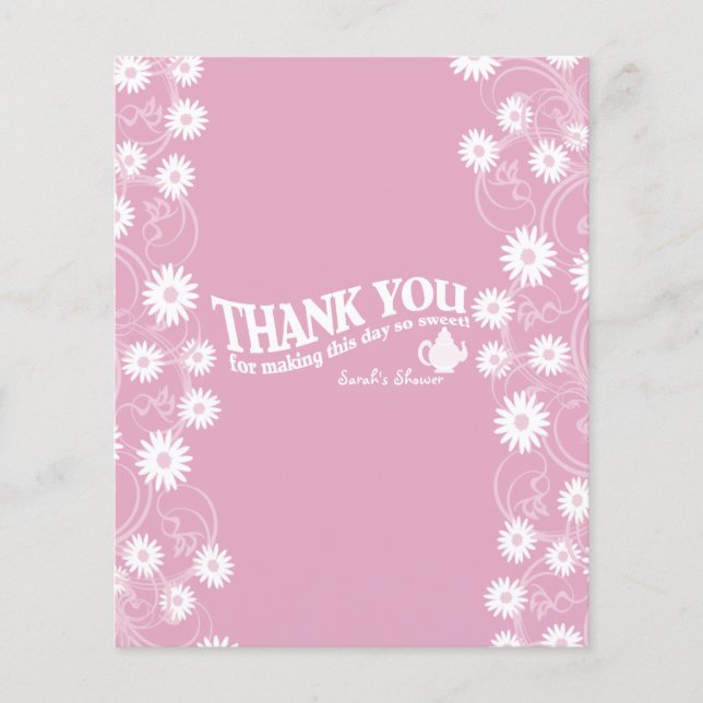 Tea Party en Daisy Chocolate Bar Favor (Voorkant)