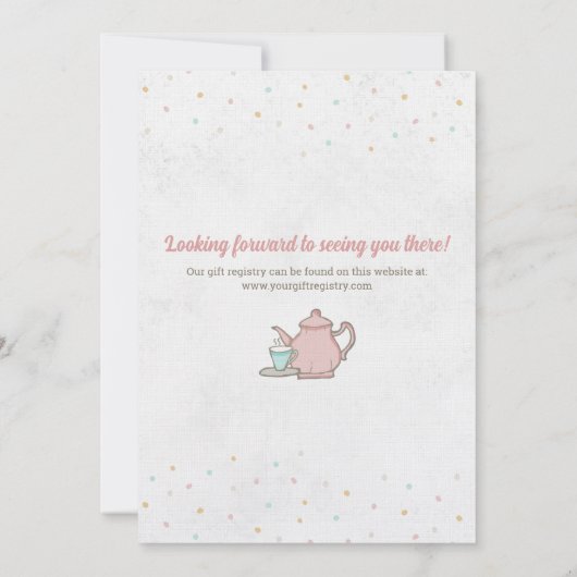 Tea Party en High Tea uitnodiging (Achterkant)