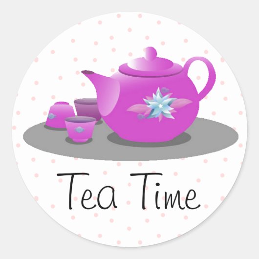 Tea Party Envelope Sticker (Voorkant)