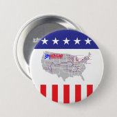Tea Party Express III Ronde Button 7,6 Cm (Voorkant /achterkant)
