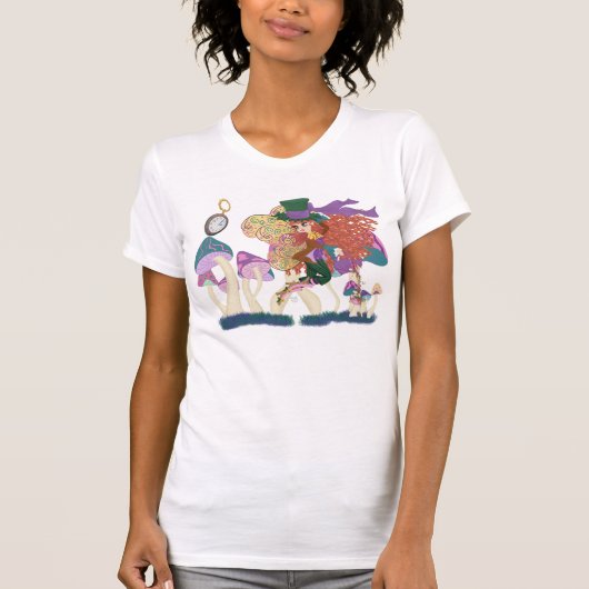 Tea Party Fairy, Watch en paddenstoelen T-shirt (Voorkant)