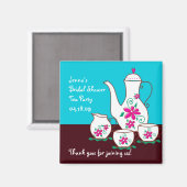 Tea Party Favor Magneten (Voorkant / Achterkant)