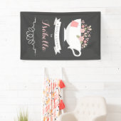 Tea Party Floral Baby shower Banner (Insitu)