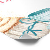 Tea Party Floral Baby shower Welcome Sign Poster (Hoek)