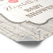  Tea Party Floral Baby shower Welkom Poster (Hoek)