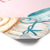 Tea Party Floral Birthday Party Welcome Sign Poster (Hoek)