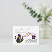 Tea Party Floral Vrijgezellenfeest Registry Informatiekaartje (Staand voorkant)