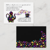 Tea Party Floral Vrijgezellenfeest Registry Informatiekaartje (Voorkant / Achterkant)