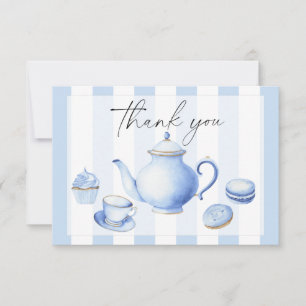Tea Party Flowers baby shower bedankt