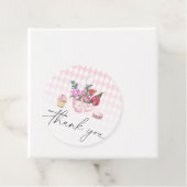 Tea Party Flowers baby shower bedankt Bedankjes Labels (In situ)