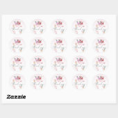 Tea Party Flowers baby shower bedankt Ronde Sticker (Vel)
