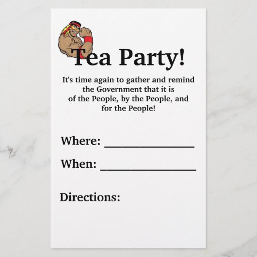 Tea Party. Flyer (Voorkant)