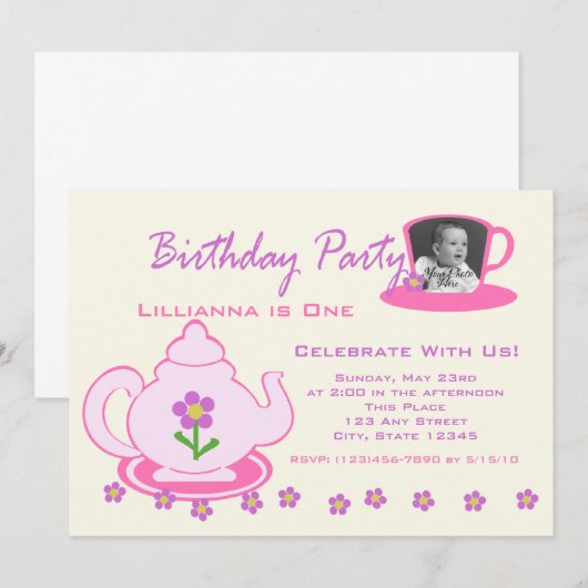 Tea Party / foto Kaart (Voorkant / Achterkant)