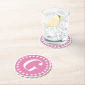 Tea Party Frilly Girly Pink and White Onderzetters (Insitu)