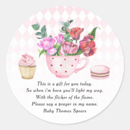 Tea Party - Gebedskaars Label