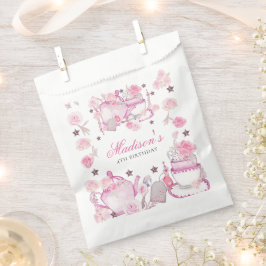 Tea Party Glitter Personalized Bedankzakje