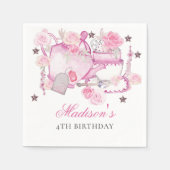 Tea Party Glitter Personalized Elegant Servet (Voorkant)