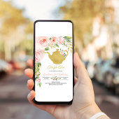 Tea Party Gouden Verjaardag Kaart