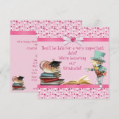 Tea Party graduation Party van Mad Hatter Kaart (Voorkant / Achterkant)