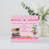Tea Party graduation Party van Mad Hatter Kaart (Staand voorkant)
