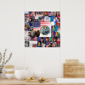TEA party Grizzly Beer Flag Sarah Palin collage Poster (Keuken)