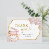  Tea Party - Hartelijk dank Bedankkaart (Staand voorkant)