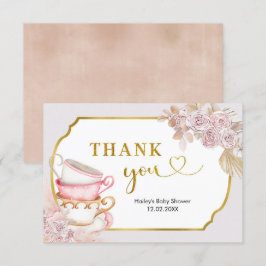  Tea Party - Hartelijk dank Bedankkaart