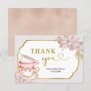 Tea Party - Hartelijk dank Bedankkaart