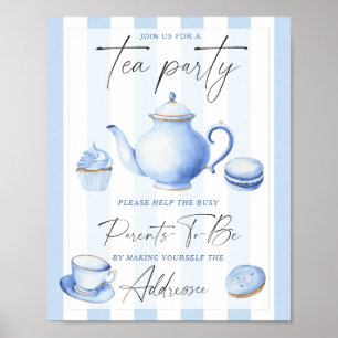 Tea party - Help de drukke ouders-to-be geadressee Poster