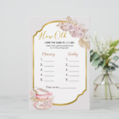 Tea Party Hoe oud waren de Parentenspelen? (Staand voorkant)