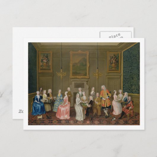 Tea Party in Lord Harrington's House, St. James's Briefkaart (Voorkant / Achterkant)